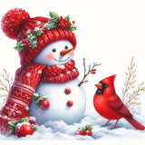 GUMITOON Christmas Snowman Diamond Art Kits for Adults-Full Drill Diamond Dots Paintings for Beginners, Round 5D Paint with Diam