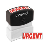 Universal UNV10070 PreInked OneColor URGENT Message Stamp Red