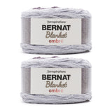 Bernat Blanket Ombre Charcoal Ombre Yarn - 2 Pack of 300g/10.5oz - Polyester - 6 Super Bulky - 220 Yards - Knitting/Crochet