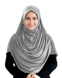 Mehar HijabS Modest WomenS Stylish Frilled Faeezah Hijab (Bronze, XLarge)