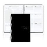 Undated Weekly Planner, Weekly Goals Notebook, A5 To Do List Planner, Habit Tracker Journal with Spiral Binding, 5.7 x 8.0 in, B