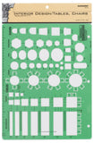 Rapidesign Interior Design Template for Table/Chairs, 1 Each (R717)