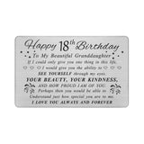 DEGASKEN Granddaughter 18th Birthday Card - Happy 18th Birthday Card for Granddaughter - Birthday Gifts for 18 Year Old Granddau
