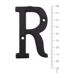 BetLight House Address Letters- 3 Inch High Innovative Wrought Iron Numbers, Vintage Nail on Die Cast Mailbox Letters,Letter R