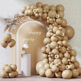 RUBFAC 87pcs Light Brown Balloons Different Sizes 18 12 10 5 Inches, Premium Party Latex Balloons Arch Kit Garland for Birthday