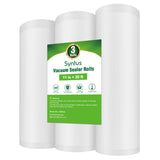 Syntus Vacuum Sealer Bags for Food, 3 Rolls 11 x 20 Commercial Grade Bag Rolls, BPA Free Food Vac Bags for Storage, Meal Prep o