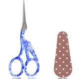 BIHRTC 4.5inch Crochet Scissors with Case Thread Embroidery Scissors Stainless Steel Sharp for Household Handicraft Needlework T