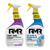 RMR Defend & Detail Duo RMR141 EPA Registered Mold & Mildew Spray + Glass & Surface Cleaner/Repellent, 2Step Clean & Protect