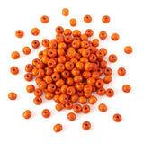 Craftdady 200Pcs Natural Round Wood Beads 8mm Orange Wooden Ball Spacer Beads for Jewelry Making