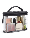 BAGSMART TSA Approved Toiletry Bag, Clear Makeup Cosmetic Bag Organizer, Quart Size Travel Bag for Toiletries, Carry-on Travel A
