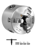 VEVOR 3-Jaw Lathe Chuck, 3 Inch (80 mm), Self-Centering Chuck, 0.08-2.48 in (2-63 mm) Clamping Range with T-key Fixing Screws Re