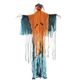 48in Halloween Scary Hanging Pumpkin Skeleton Ghost, 4FT Scary Ghouls Hung from Ceiling | Halloween Skeleton Decorations Outdoor