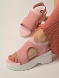 Shoetopia Flatforms Sandals For Women & Girls,Pink,6,B0BVMQKT25