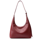 KALIDI Crescent Tote Bag, Women Underarm Handbag Vegan Leather Zipper Shoulder Purse Hobo for Evening Shopping Casual