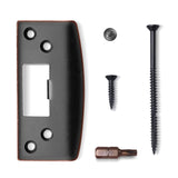 MOSECYOU Oversized Door Strike Plate, Extra Large Striker Plate, Large Opening to Fix Door Latch Misalignment, Cover Worn Jamb S