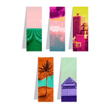 woopme Scenery Bookmark Magnetic for Students Kids Book Lovers Readers Gift Magnetic Page Clips Folding 5 PCs