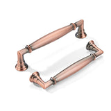 khtumeware 2 Pack 3-1/2 Inch(89mm) Brushed Antique Copper Cabinet Pulls Heavy Duty Soild Cabinet Handles Kitchen Cabinet Hardwar