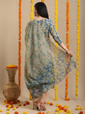 Gosriki Women'S Rayon Blend Printed Straight Kurta With Pant & Dupatta (Moringa Blue-Vks04-Gs_5Xl_Blue_Xxxxx-Large),Blue,5,B0DK9P17X8
