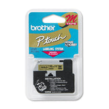 Brother M831 M Series Labeling Tape for PTouch Labelers, 1/2Inch w, Black on Gold