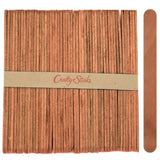 CraftySticks- 50 Pack 4.5 Inch Brown Popsicle Sticks, Wood Craft Sticks for Crafts, Learning and STEM Basics