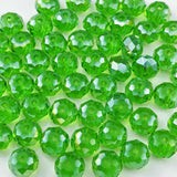 YHYPOCI 50pcs 10mm Crystal Glass Beads for Crafts Faceted Rondelle Glass Beads for Jewelry Making Crystal Spacer Beads for Neckl