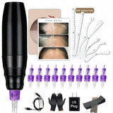 Guapa Professional SMP & Hairline Training Kit: Adjustable Scalp Tattoo Pen, Male & Female Practice Skins, Hairline Ruler, SMP N