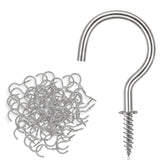 Cup Screw Hooks,3/4 inch Metal Screw in Ceiling Hooks,160 Pack Metal Ceiling Cup Hooks Plant Hanger Hooks, Wind Chimes Hooks Kit