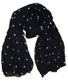 Generic WomenS Bandhej Cotton Dupatta (Krish_Cotn_Bandhej_1C_Black_Free Size)