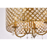 Living District Elise 4-Light Transitional Metal Pendant In Brass Finish