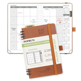 POPRUN Monthly Planner 2026-2027 (Pocket 4.25 x 6.25) 18 Months Calendar (Jan 2026 - Jun 2027) - 4 Pages per Month with Expense