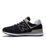 New Balance Mens 574 Core Sneaker, Black/White, 7.5