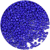 Bala&Fillic Opaque Dark Blue Color 4mm Seed Beads About 1200pcs/100Grams in Bag, 6/0 Glass Craft Beads for Making Bracelet and N