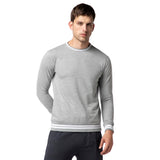 Fyltr Men'S Crewneck Sweatshirt With Stripe Rib Detail - Full Sleeve | Utility Pockets | Casual Winterwear For Men,Grey-Tastic,Grey-Tastic,Xl
