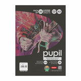 Anupam Pupil Black Toned Paper - Acid Free - Cold Press Paper - 20 Loose Sheet - 225 Gsm - A5