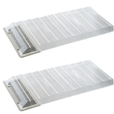 2 Pack Magnetic Air Vent Extender for Under Furniture - Adjustable 17-30 Floor Register Deflector - Heat Resistant Plastic Airfl