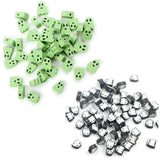 100 Pcs Polymer Clay Beads Mixed Heishi Spacer Beads Supplies for DIY Bracelet Earring Necklace Jewelry Making (Ghost)