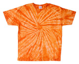 HS1000B TieDye Youth Spider TieDyed Tee Orange Spider Small