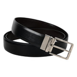 Markques Nolan Black Brown Reversible 100% Vegan Leather Belt (Nl110102R) (Qty: 01)