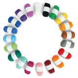 Caron Little Crafties 20 Assorted Acrylic Yarn Skeins 63yd Each for Knitting and Crochet Projects , Multipack Starter Kit