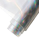 HYANG Transparent Rain PVC Super Clear Holographic Vinyl Faux Leather Sheets 1 Roll 12 x 53 (30cm x 135cm) for DIY Bows Earrings