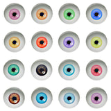 20 pairs 20mm Halloween Glass Human Eyes for Art Dolls Sculptures Props Masks Fursuits Jewelry Making Taxidermy Flatback Cabocho