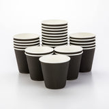 Restaurantware-8 Ounce Disposable Coffee Cups, 25 Double Wall Hot Cups For Coffee - Lids Sold Separately, Rippled Wall, Dark Blu