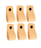 Brute Strength - Leather Drawer Pulls - Natural - 12 pcs - 4-15/16 x 1 - Leather Handle - Leather Dresser Pulls - Cabinet knobs