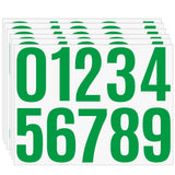 4 Inch Self Adhesive Number Decals 0-9, 6 Sheets Waterproof Vinyl Stickers for Outdoor Use, House Address Plate, Bin Marking, DI