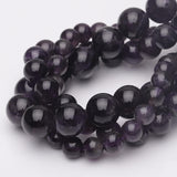 Chicager 8mm Natural Crystal Beads for Jewelry Making,Amethyst Polished Smooth Round Gemstone Beads for Bracelet Necklace 15 Inc