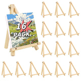 16 Pack 9 Inch Easel for Painting, Wooden Easel Stand Canvas Stand for Sign Table Top Small Art Easel for Artists and Students