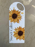 Zarwani 5 Pcs Sweet Calm Sunflower Crochet Flower Holder Card (21 8 Cm) | Decorative Bouquet Insert Display Card For Handmade F