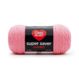 RED HEART E302 Super Saver Jumbo Yarn, Perfect Pink, 10.5 x 5 x 5