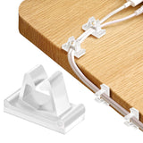 M Cable Clips Nylon White, Strong Adhesive Wire Rope Clamp Vertical Cable Management Phone Charging Cord Organizer for Desk Car