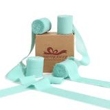 Pretty Jolly MintGreen Chiffon Ribbon for Gift Wrapping 4 Rolls 1 1/2 Inch x 5Yd Silk Ribbons Handmade Fringe Fabric Ribbon for